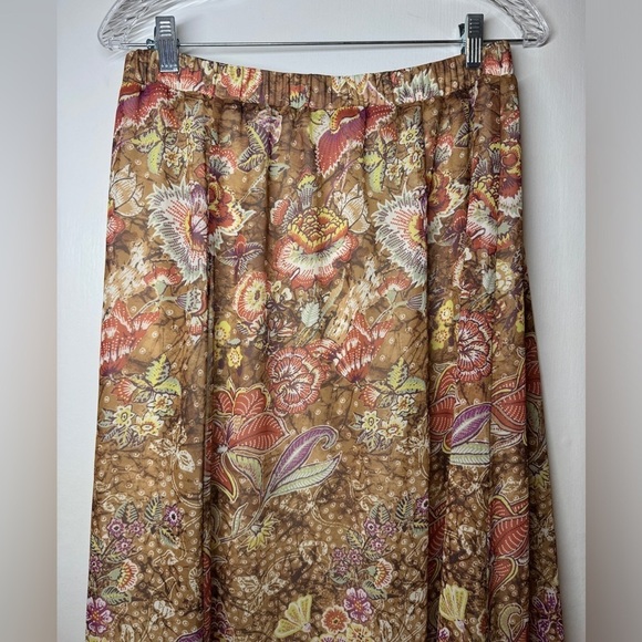 Chico’s Chiffon Floral Brown Purple Maxi Skirt Size 0 (US 4-6) - Picture 8 of 13